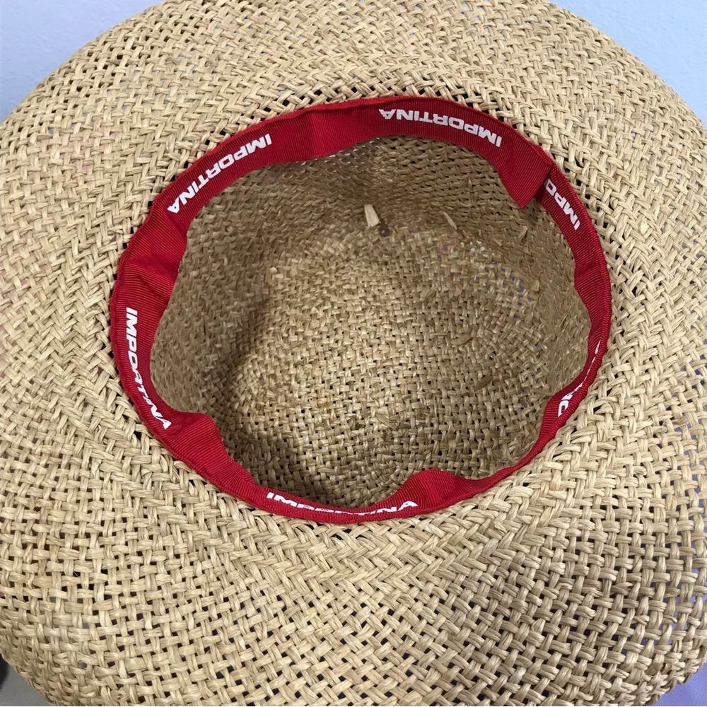 Importina Straw Hat Black Grosgrain Ribbon Bow Brimmed Summer Sun Hat - Picture 13 of 16